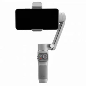 Grauer Selfiestick mit Ständer eingeklappt