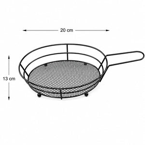 Fast-Food-Korb Set aus Metall Schwarz – Servierkörbe für Pommes & Fingerfood – Ansicht 2