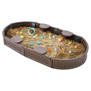 Sandkasten Outdoor 4 Sitzplätze mit Bodenmatte – für Kinder – Ansicht 2