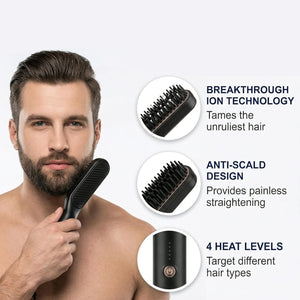 Bartglättungskamm Set mit Bartserum und Bartcreme – Ansicht 3