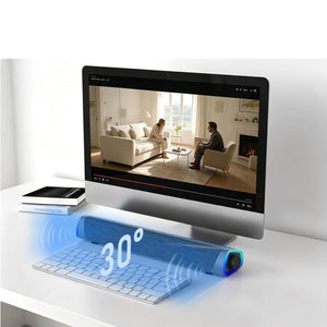 Soundbar mit LED-Beleuchtung – Lautsprecher für TV, PC & Gaming – Ansicht 4