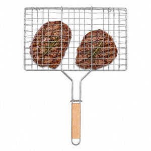 Grillrost mit Holzgriff – Praktischer Grillkorb für Fleisch, Gemüse & mehr – Ansicht 6