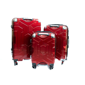 Manhattan Kofferset 3-in-1 – 20" / 24" / 28", Mehrere Griffe & Robust in Rot