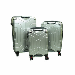 Manhattan Kofferset 3-in-1 – 20" / 24" / 28", Mehrere Griffe & Robust in Silber