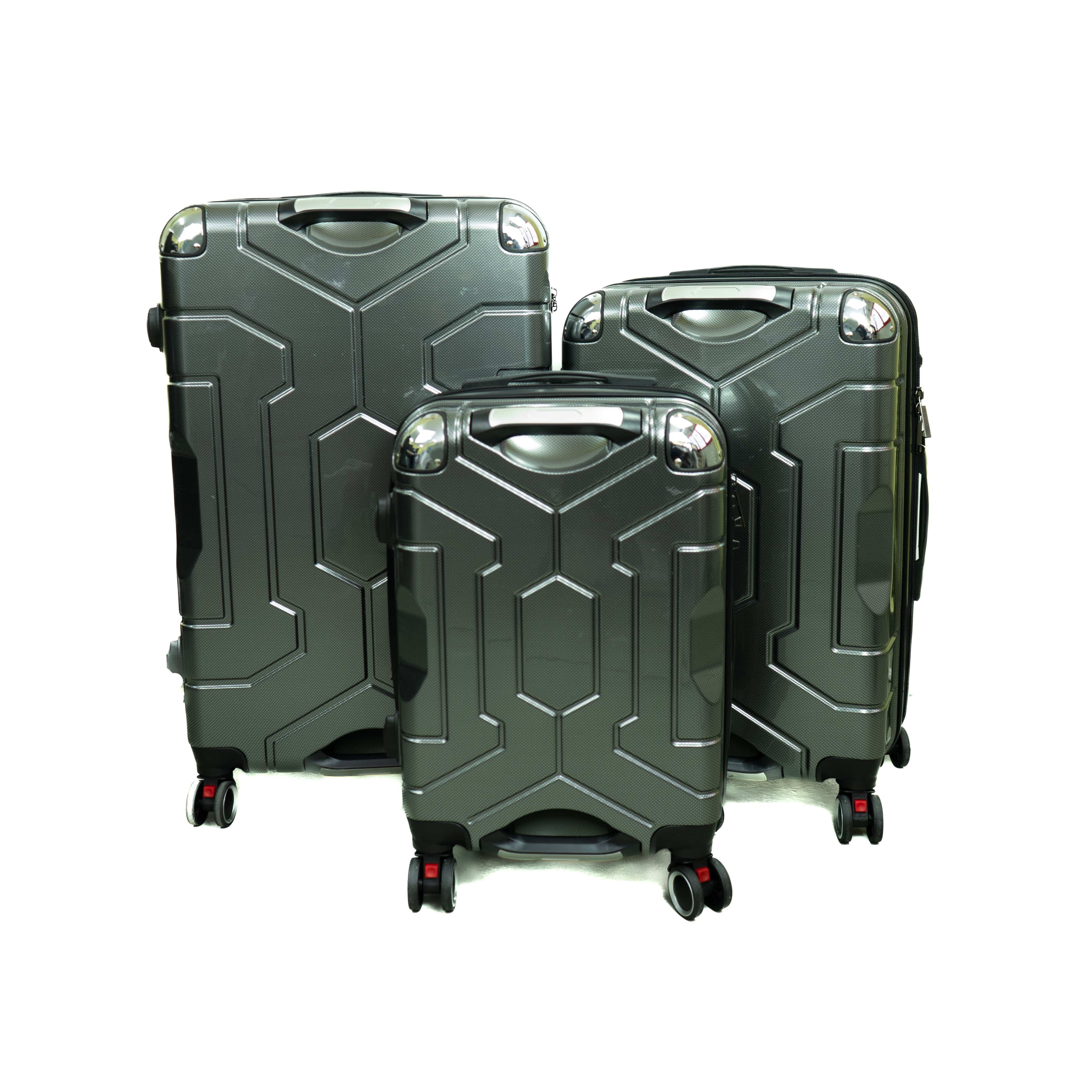 Manhattan Kofferset 3-in-1 – 20" / 24" / 28", Mehrere Griffe & Robust in Grau