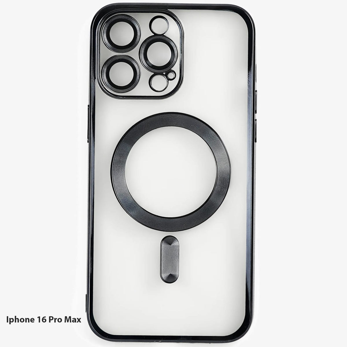 Transparente iPhone-Hülle mit schwarzer Umrandung für das iPhone 16 Pro Max