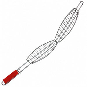 Fischgrillkorb mit Holzgriff – Perfekt zum Grillen von Fisch & Gemüse – Ansicht 3