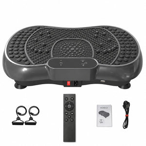 Vibrationsplatte mit Trainingsbändern & Fernbedienung – Ganzkörpertraining für Zuhause – Ansicht 2