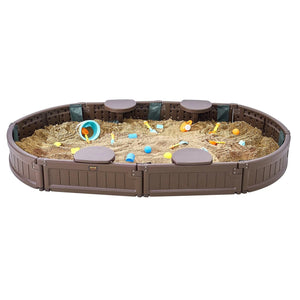 Sandkasten Outdoor 4 Sitzplätze mit Bodenmatte – für Kinder – Ansicht 3