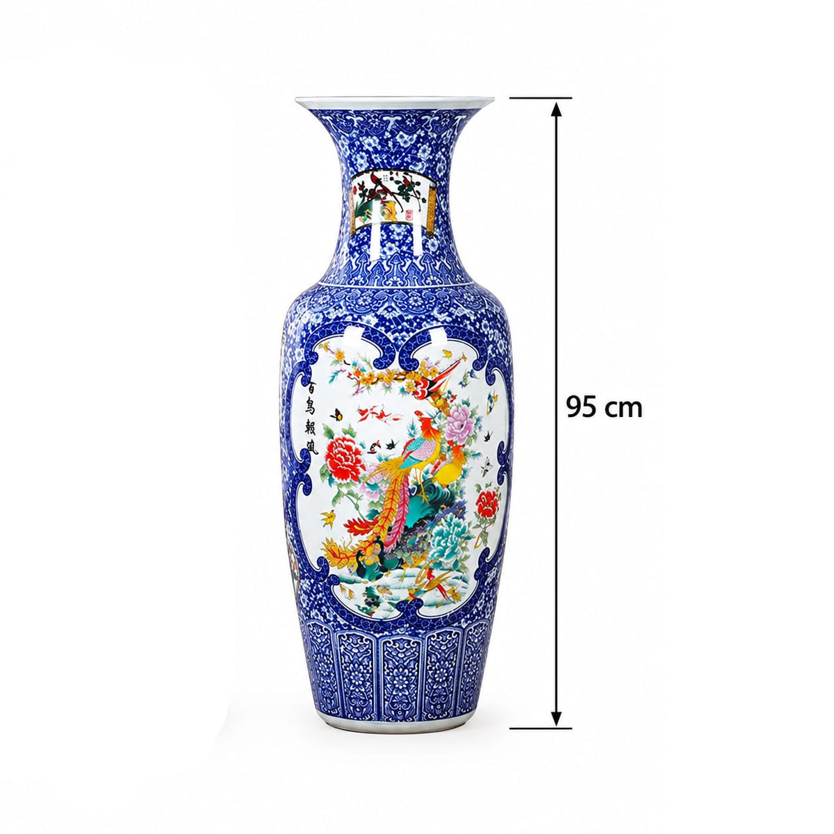 Deko-Vase Chinesischer Folklore-Stil - Phönix mit Vogelschar – Ansicht 3