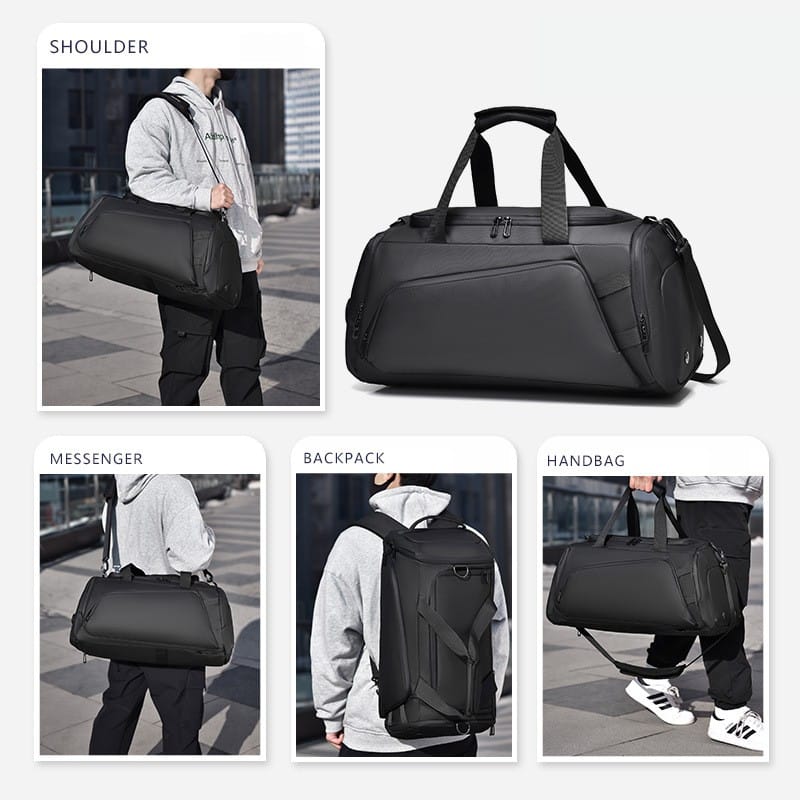 Gymtasche 40 L XXL – Sporttasche mit Schuhfach, Nassfach & Schultergurt – Ansicht 3