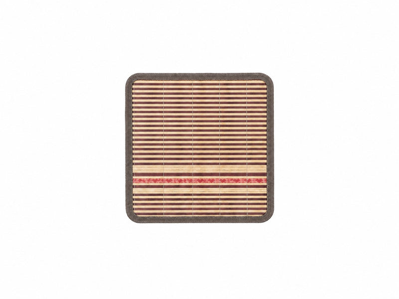 Faltbares Sitzkissen aus Bambus 29 x 29 cm – Bambusmatte in Natur und Braun