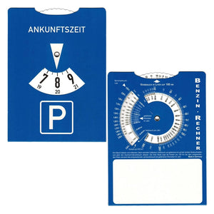Vintage Parkscheibe mit Benzin-Rechner – Ankunftszeit Autozubehör – Ansicht 3
